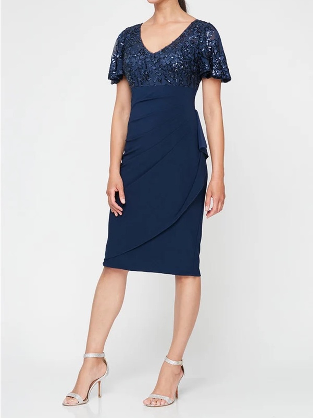 Alex Evenings Size 10 Petite Short Cocktail Knee Length Sequin NWT Dress